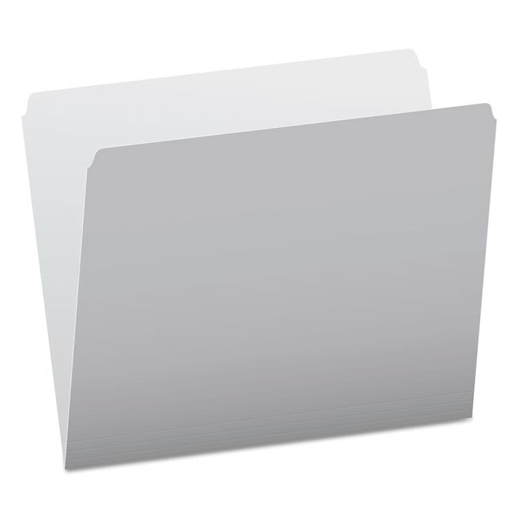 TOPS BUSINESS FORMS Colored File Folders, Straight Tabs, Letter Size, Gray/Light Gray, 100/Box (PFX152GRA)