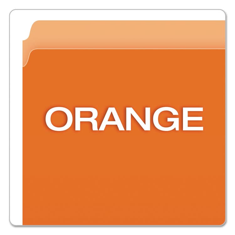 TOPS BUSINESS FORMS Colored File Folders, Straight Tabs, Letter Size, Orange/Light Orange, 100/Box (PFX152ORA) thumbnail 4