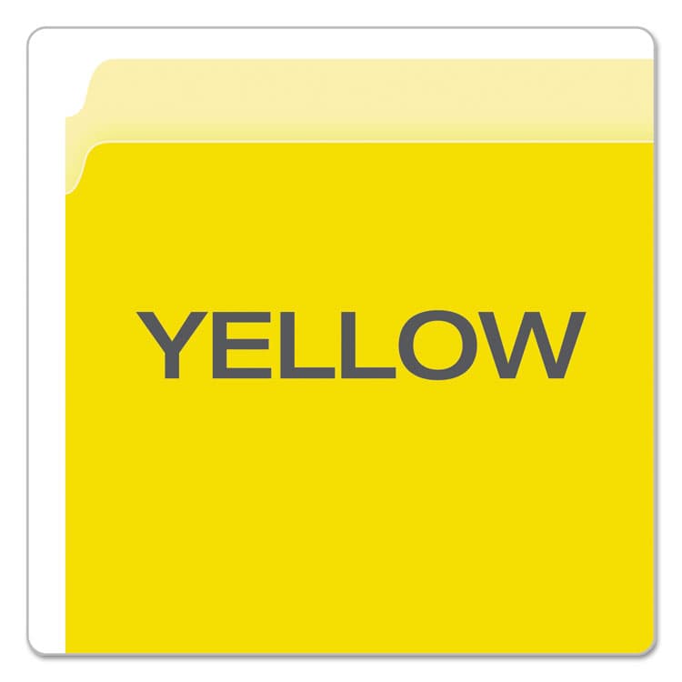 TOPS BUSINESS FORMS Colored File Folders, Straight Tabs, Letter Size, Yellow/Light Yellow, 100/Box (PFX152YEL) thumbnail 4