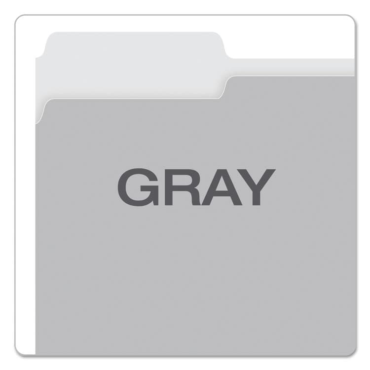 TOPS BUSINESS FORMS Colored File Folders, 1/3-Cut Tabs: Assorted, Letter Size, Gray/Light Gray, 100/Box (PFX15213GRA) thumbnail 4