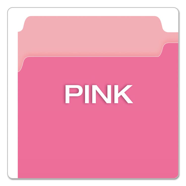 TOPS BUSINESS FORMS Colored File Folders, 1/3-Cut Tabs: Assorted, Legal Size, Pink/Light Pink, 100/Box (PFX15313PIN) thumbnail 4