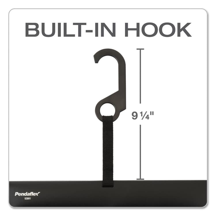 TOPS BUSINESS FORMS Desk Free Hanging Organizer With Case, 1" Expansion, 6 Sections, Buckle Closure, Letter Size, Black (PFX52891) thumbnail 3