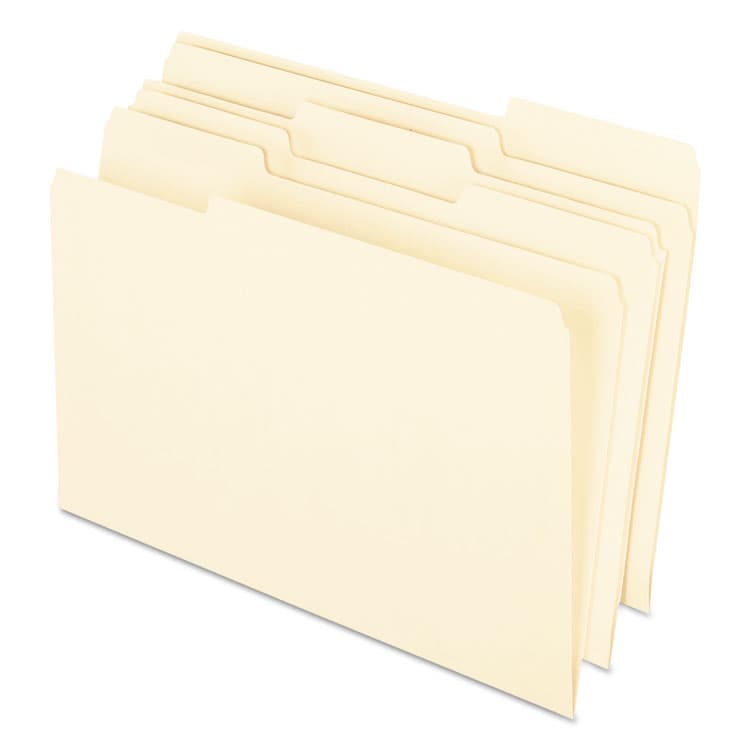 TOPS BUSINESS FORMS Earthwise by Pendaflex 100% Recycled Manila File Folder, 1/3-Cut Tabs: Assorted, Legal Size, 0.75" Expansion, Manila, 100/Box (PFX76520)