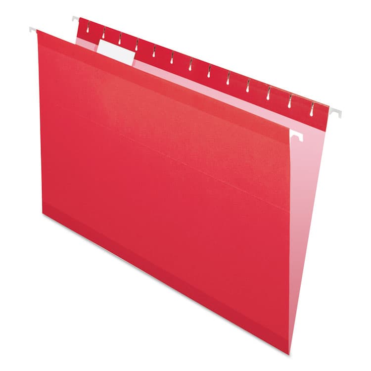 TOPS BUSINESS FORMS Colored Reinforced Hanging Folders, Legal Size, 1/5-Cut Tabs, Assorted Colors, 25/Box (PFX415315ASST)
