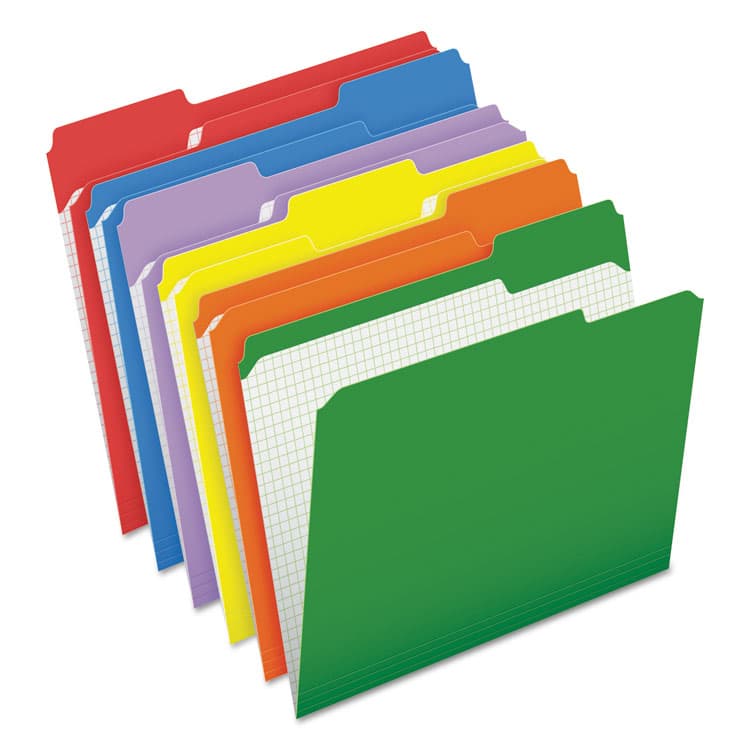 TOPS BUSINESS FORMS Double-Ply Reinforced Top Tab Colored File Folders, 1/3-Cut Tabs: Assorted, Letter, 0.75" Expansion, Assorted Colors, 100/Box (PFXR15213ASST)