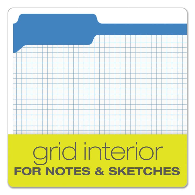 TOPS BUSINESS FORMS Double-Ply Reinforced Top Tab Colored File Folders, 1/3-Cut Tabs: Assorted, Letter Size, 0.75" Expansion, Blue, 100/Box (PFXR15213BLU) thumbnail 2