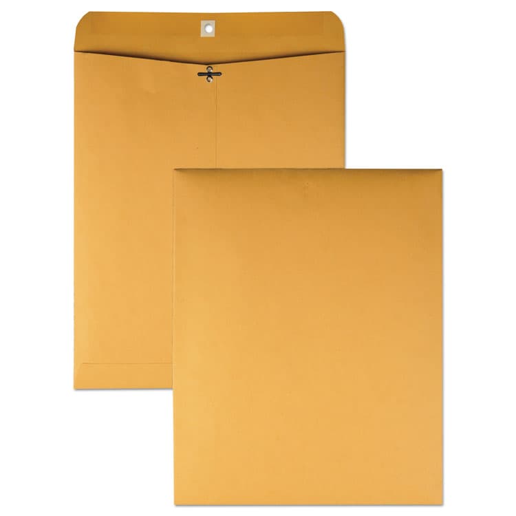 QUALITY PARK PRODUCTS Clasp Envelope, 32 lb Bond Weight Kraft, #14 1/2, Square Flap, Clasp/Gummed Closure, 11.5 x 14.5, Brown Kraft, 100/Box (QUA37805)