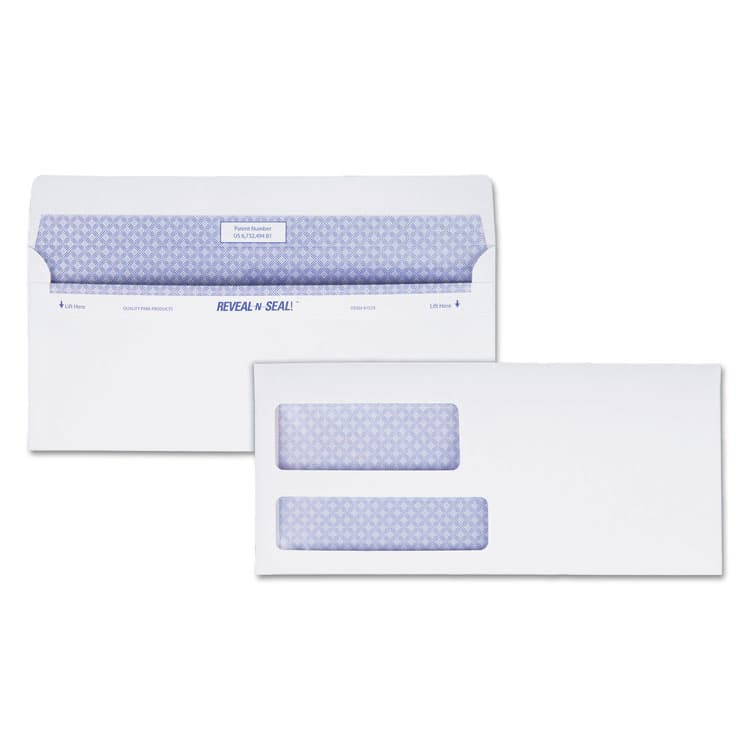 QUALITY PARK PRODUCTS Reveal-N-Seal Envelope, #9, Commercial Flap, Self-Adhesive Closure, 3.88 x 8.88, White, 500/Box (QUA67529)