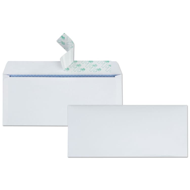 QUALITY PARK PRODUCTS Redi-Strip Security Tinted Envelope, #10, Commercial Flap, Redi-Strip Heat-Resistant Closure, 4.13 x 9.5, White, 500/Box (QUA69122) thumbnail 2