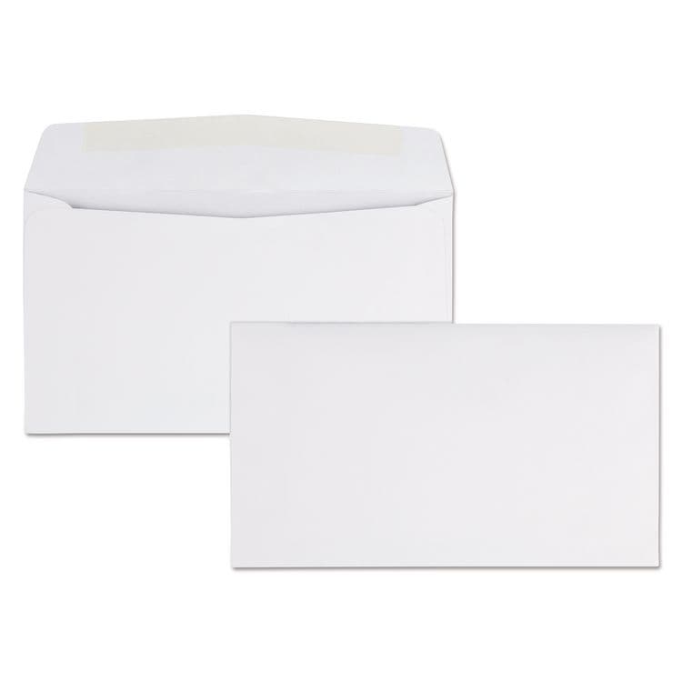 QUALITY PARK PRODUCTS Business Envelope, #6 3/4, Commercial Flap, Side Seam, Gummed Closure, 24 lb Bond Weight Paper, 3.63 x 6.5, White, 500/Box (QUA90070)