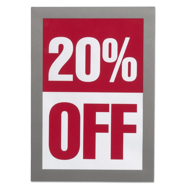 DURABLE OFFICE PRODUCTS CORP. DURAFRAME Sign Holder, 5.5 x 8.5, Silver, 2/Pack (DBL491323) thumbnail 4