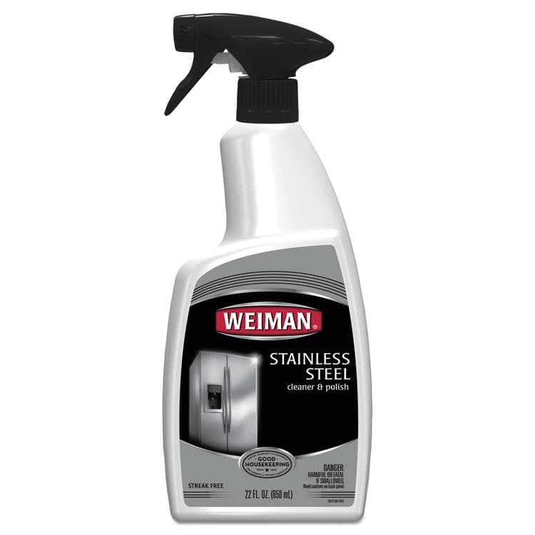 WEIMAN Stainless Steel Cleaner and Polish, Floral Scent, 22 oz Trigger Spray Bottle (WMN108EA)