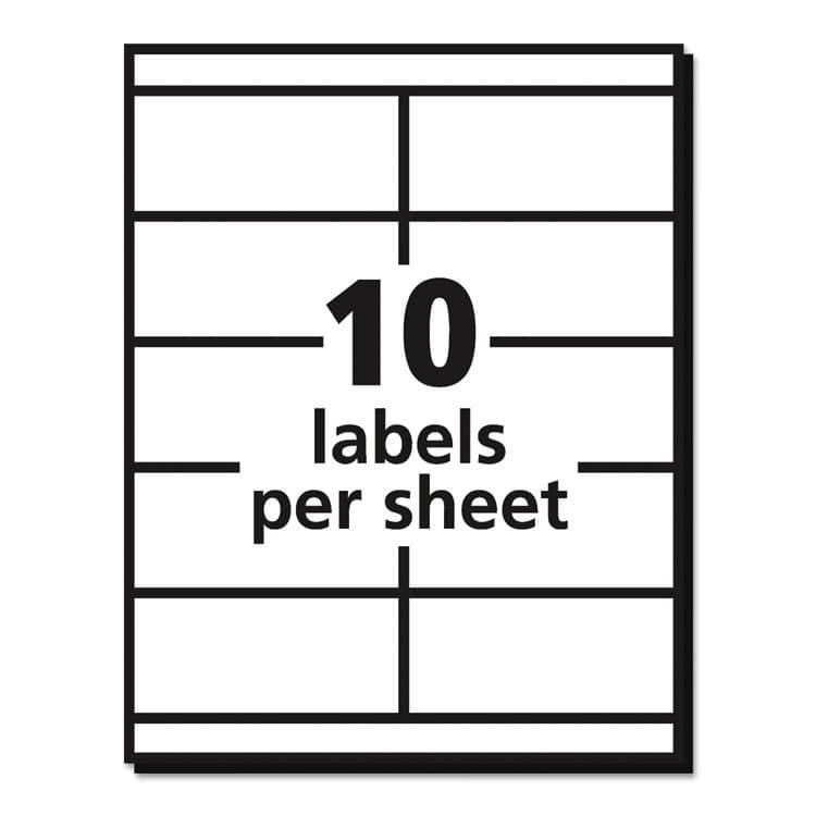 AVERY PRODUCTS CORPORATION Copier Mailing Labels, Copiers, 2 x 4.25, White, 10/Sheet, 100 Sheets/Box (AVE5352) thumbnail 4