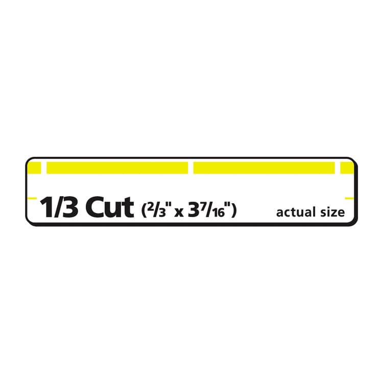 AVERY PRODUCTS CORPORATION Permanent TrueBlock File Folder Labels with Sure Feed Technology, 0.66 x 3.44, Yellow/White, 30/Sheet, 50 Sheets/Box (AVE5966) thumbnail 4