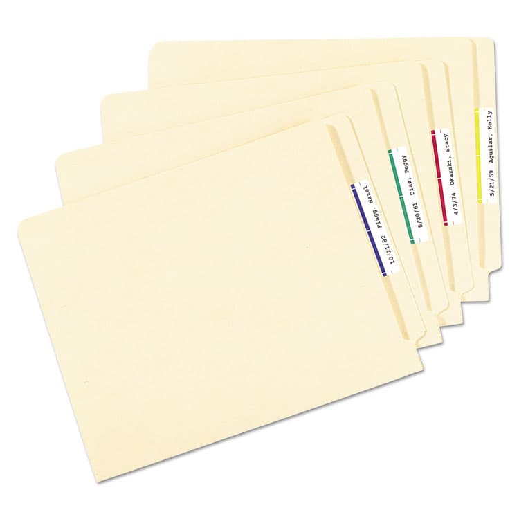 AVERY PRODUCTS CORPORATION Removable File Folder Label with Sure Feed Technology, 0.66 x 3.44, White, 30/Sheet, 25 Sheets/Pack (AVE6466) thumbnail 3