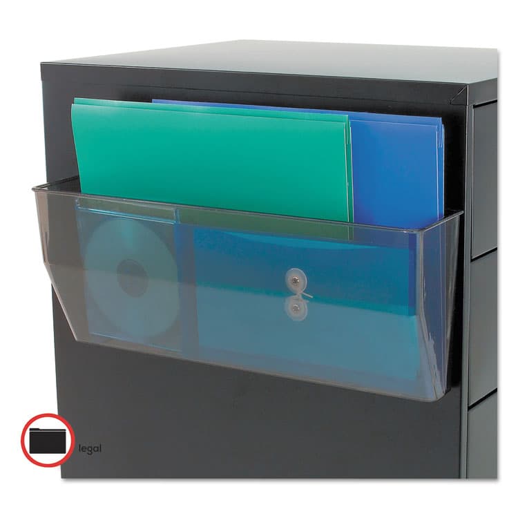 DEFLECTO CORPORATION Magnetic DocuPocket Wall File, Legal/Letter Size, 15" x 3" x 6.38", Smoke (DEF50102) thumbnail 2