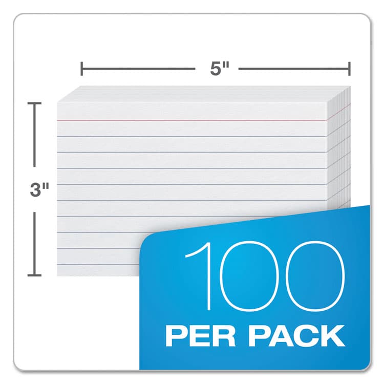 TOPS BUSINESS FORMS Ruled Index Cards, 3 x 5, White, 100/Pack (OXF31) thumbnail 3