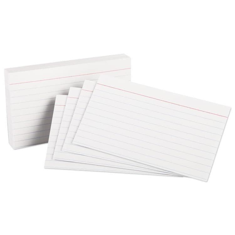 TOPS BUSINESS FORMS Ruled Index Cards, 3 x 5, White, 100/Pack (OXF31)