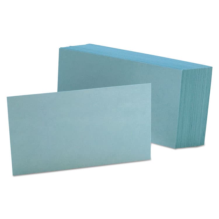 TOPS BUSINESS FORMS Unruled Index Cards, 3 x 5, Blue, 100/Pack (OXF7320BLU)