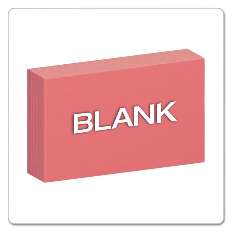 TOPS BUSINESS FORMS Unruled Index Cards, 3 x 5, Cherry, 100/Pack (OXF7320CHE) thumbnail 2