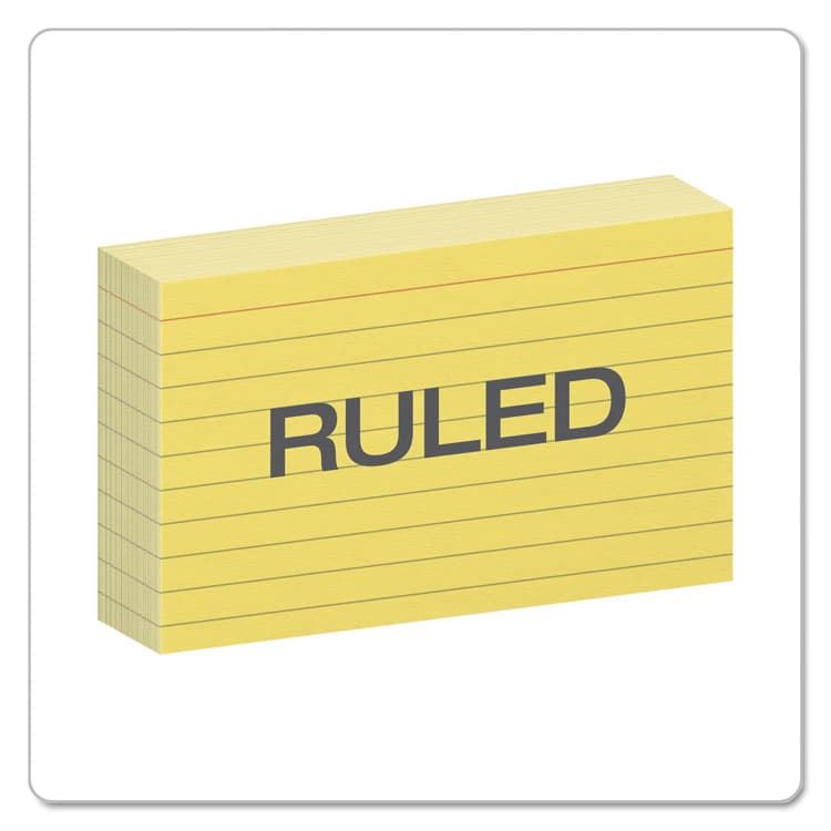 TOPS BUSINESS FORMS Ruled Index Cards, 3 x 5, Canary, 100/Pack (OXF7321CAN) thumbnail 2