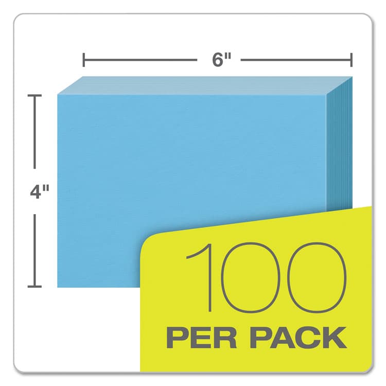 TOPS BUSINESS FORMS Unruled Index Cards, 4 x 6, Blue, 100/Pack (OXF7420BLU) thumbnail 3