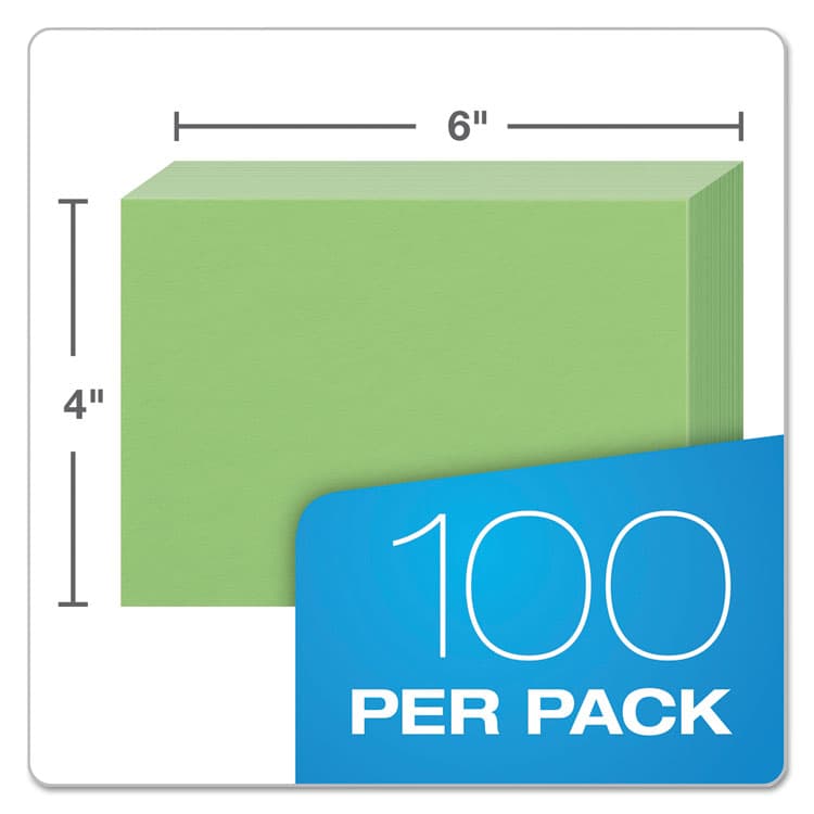 TOPS BUSINESS FORMS Unruled Index Cards, 4 x 6, Green, 100/Pack (OXF7420GRE) thumbnail 3