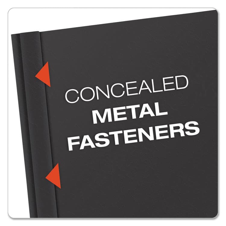 TOPS BUSINESS FORMS Clear Front Standard Grade Report Cover, Three-Prong Fastener, 0.5" Capacity, 8.5 x 11, Clear/Black, 25/Box (OXF55806) thumbnail 3