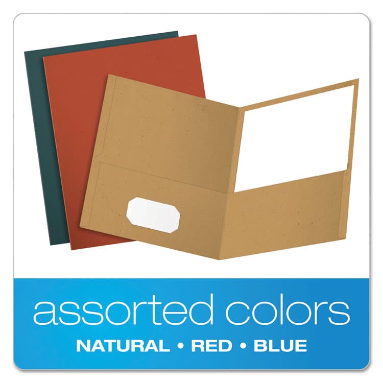 TOPS BUSINESS FORMS Earthwise by Oxford 100% Recycled Twin-Pocket Folder, Accommodates (100) 11 x 8.5 Sheets, Assorted Colors, 25/Box (OXF78513) thumbnail 4