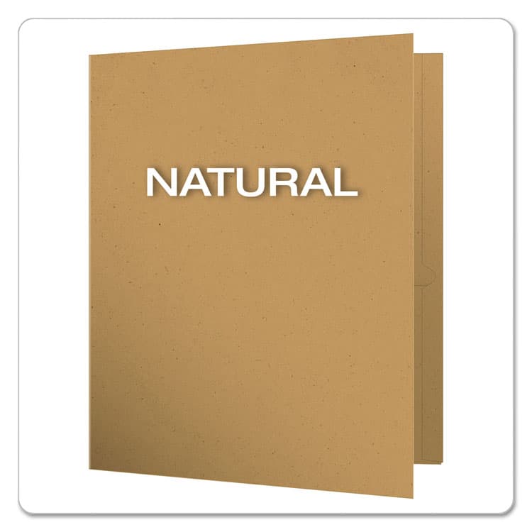 TOPS BUSINESS FORMS Earthwise by Oxford 100% Recycled Twin-Pocket Folder, Accommodates (100) 11 x 8.5 Sheets, Natural, 25/Box (OXF78542) thumbnail 4