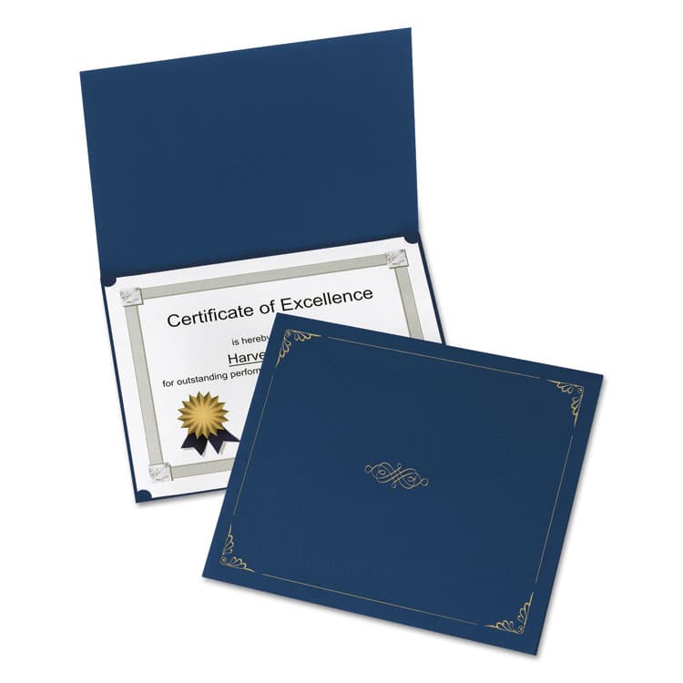 TOPS BUSINESS FORMS Certificate Holder, 11.25 x 8.75, Dark Blue, 5/Pack (OXF29900235BGD)