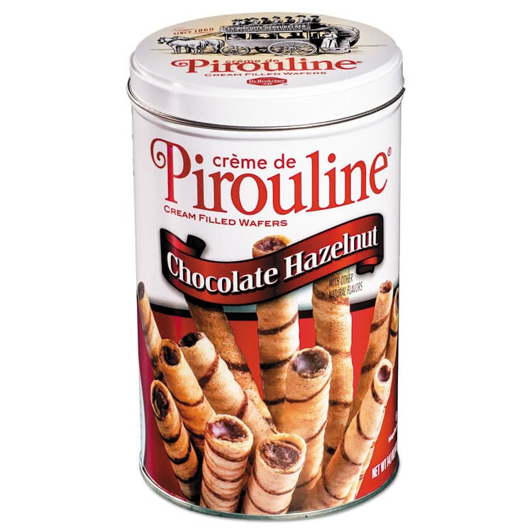 DE BEUKELAER COPORATION Chocolate Hazelnut Pirouline Rolled Wafers, 14 oz (PIR05051)