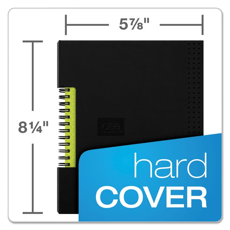TOPS BUSINESS FORMS Idea Collective Professional Wirebound Hardcover Notebook, 1-Subject, Medium/College Rule, Black Cover, (80) 8 x 5.5 Sheets (TOP56897) thumbnail 3