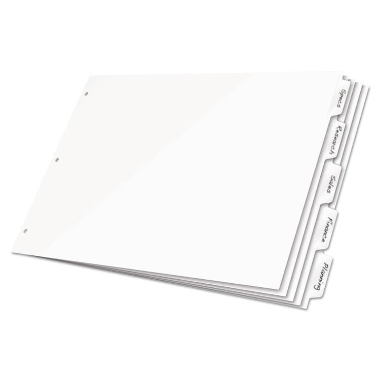 CARDINAL BRANDS . Write 'n Erase Tabloid Index Dividers, 8-Tab, 11 x 17, White, 1 Set (CRD84271)