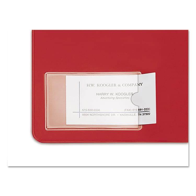 CARDINAL BRANDS . HOLD IT Poly Business Card Pocket, Top Load, 3.75 x 2.38, Clear, 10/Pack (CRD21500) thumbnail 2