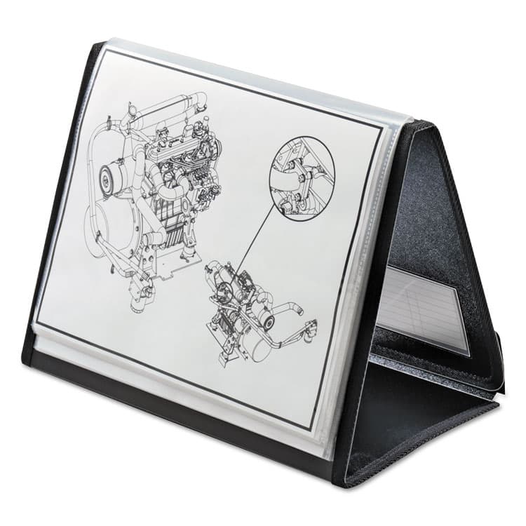 CARDINAL BRANDS . ShowFile Horizontal Display Easel, 20 Letter-Size Sleeves, Black (CRD52132) thumbnail 2