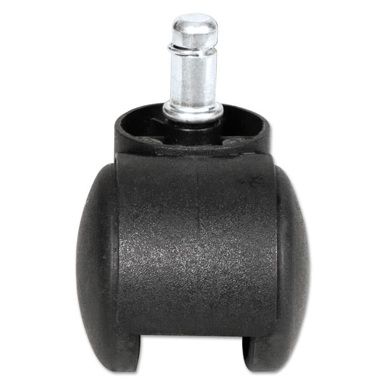 ALERA Dual Wheel Hooded Casters, Grip Ring Type B Stem, 1.5" Hard Nylon Wheel, Matte Black, 5/Set (ALECASTERHT1) thumbnail 2