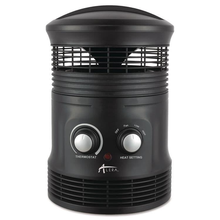 ALERA 360 Deg Circular Fan Forced Heater, 750 W, 8 x 8 x 12, Black (ALEHEFF360B)