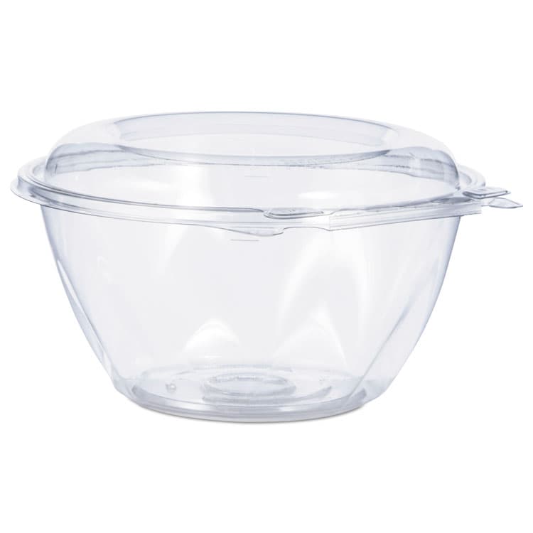 DART SafeSeal Tamper-Resistant, Tamper-Evident Bowls with Dome Lid, 32 oz, 7" Diameter x 3.4" h, Clear, Plastic, 150/Carton (DCCCTR32BD)