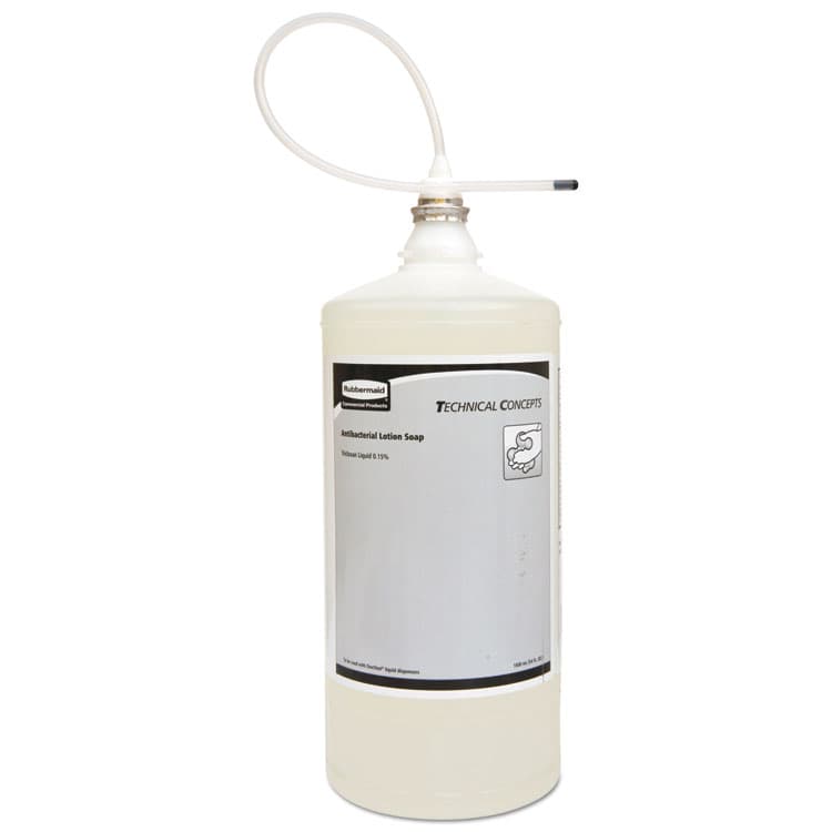 RUBBERMAID COMMERCIAL PROD. One Shot Antibacterial Enriched Lotion Soap Refill, Floral Scent, 800 mL, 4/Carton (RCP2018582CT)