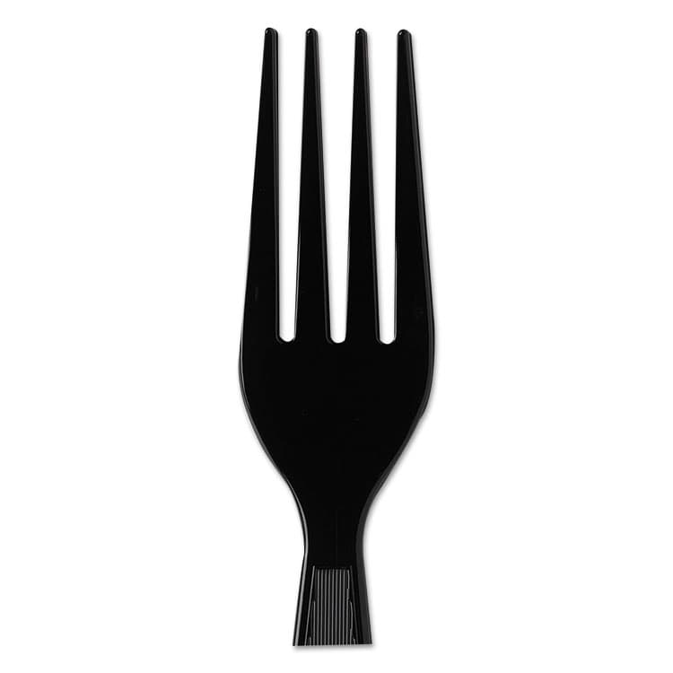 DIXIE FOOD SERVICE Plastic Cutlery, Heavyweight Fork, Black, 1,000/Carton (DXEFH517) thumbnail 3