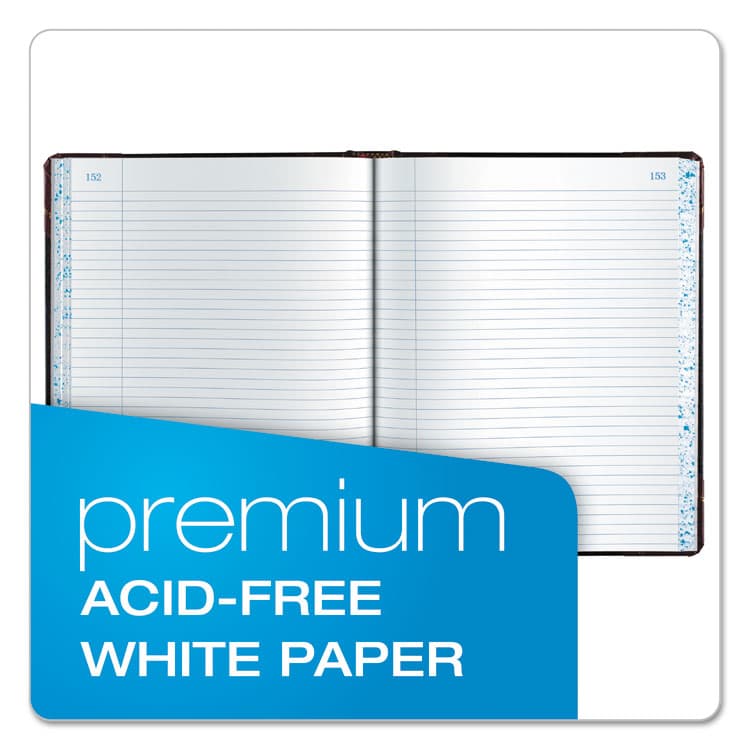 ESSELTE PENDAFLEX CORP. Extra-Durable Bound Book, Single-Page 5-Column Accounting, Black/Maroon/Gold Cover, 10.13 x 7.78 Sheets, 150 Sheets/Book (BOR21150R) thumbnail 4