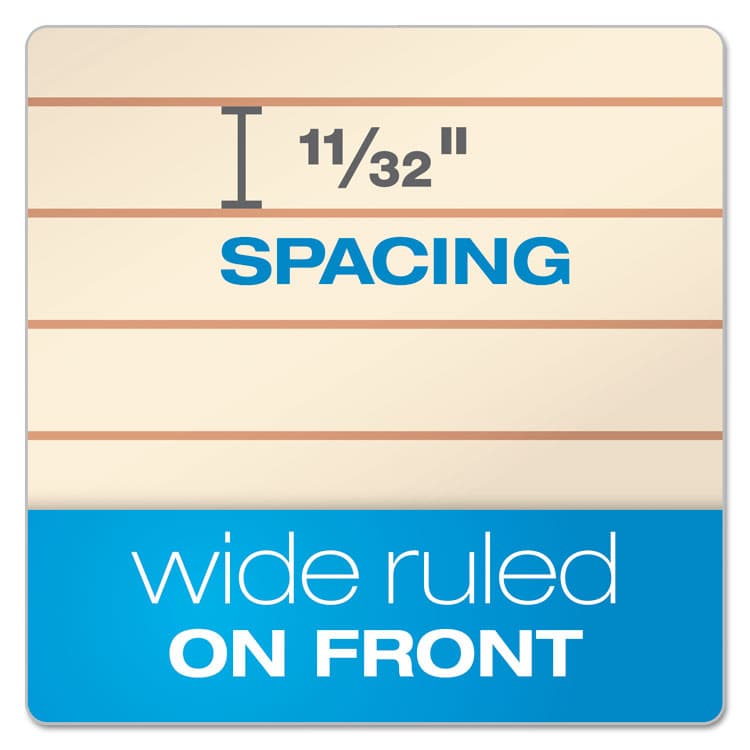 AMPAD/DIV. OF AMERCN PD&PPR Gold Fibre Retro Wirebound Writing Pads, Red Cover, Wide/Legal Rule and Quadrille Rule (5 sq/in), (70) White 8.5 x 11 Sheets (TOP20008R) thumbnail 3