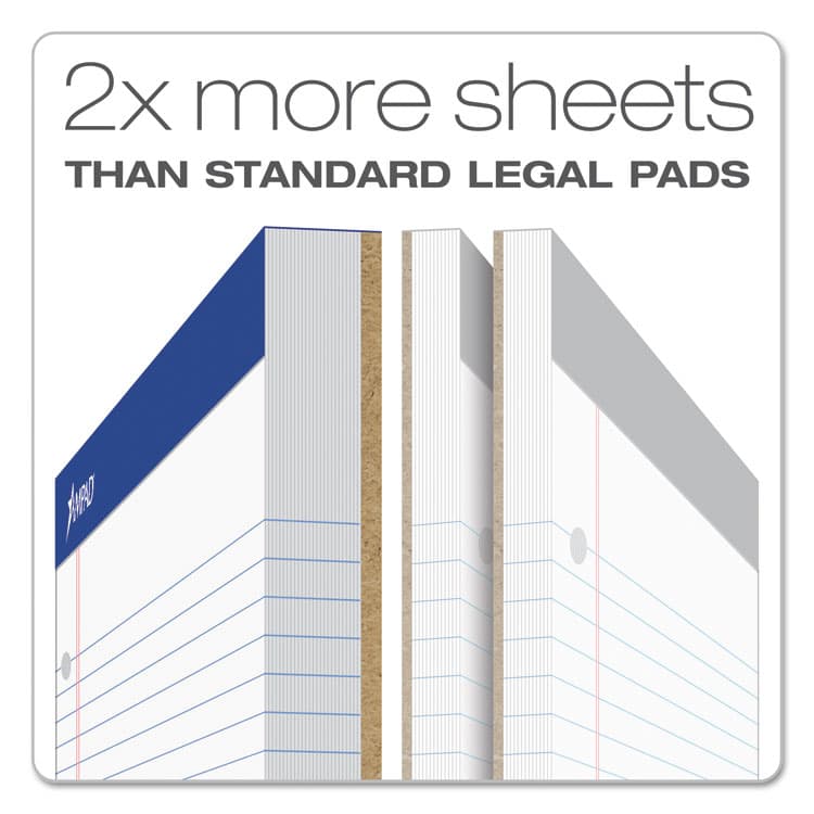 AMPAD/DIV. OF AMERCN PD&PPR Double Sheet Pads, Wide/Legal Rule, (100) White 8.5 x 11 Sheets (TOP20244) thumbnail 2