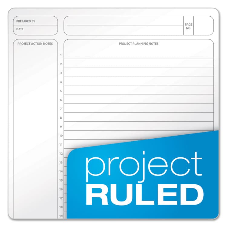 AMPAD/DIV. OF AMERCN PD&PPR Gold Fibre Wirebound Project Notes Book, Project-Management Format, Green Cover, (84) 9.5 x 7.25 Sheets (TOP20816) thumbnail 2
