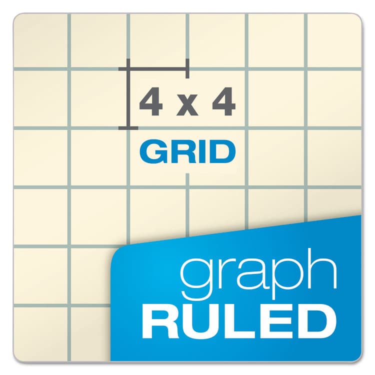 AMPAD/DIV. OF AMERCN PD&PPR Computation Book, Quadrille Rule (4 sq/in), Red Cover, (76) 11.75 x 9.38 Sheets (TOP22157) thumbnail 3