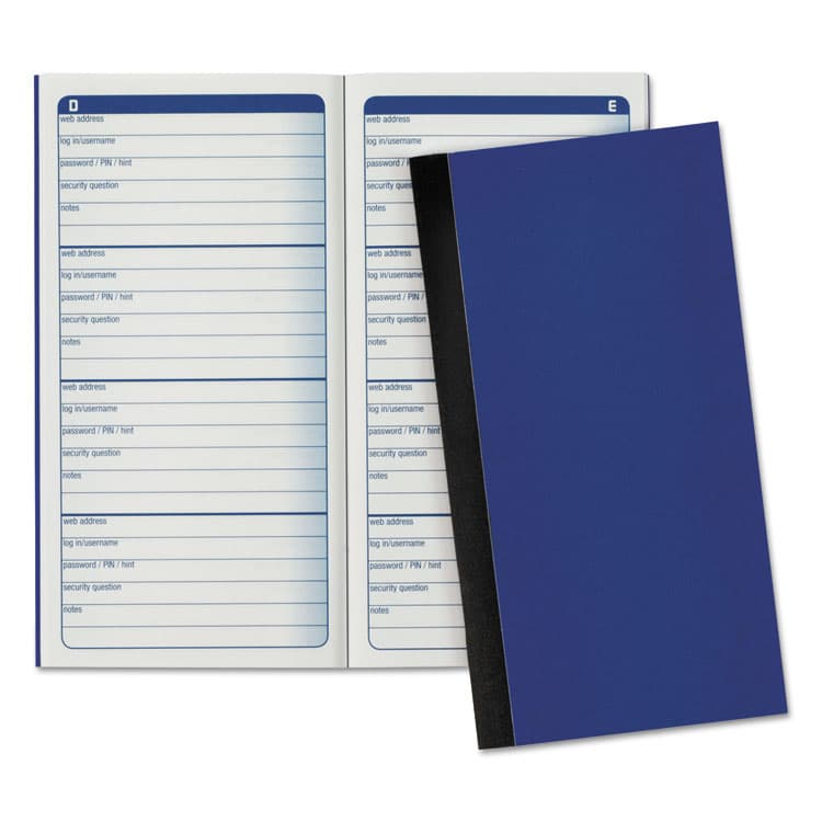 CARDINAL BRANDS . Password Journal, One-Part (No Copies), 3 x 1.5, 4 Forms/Sheet, 192 Forms Total (ABFAPJ99)