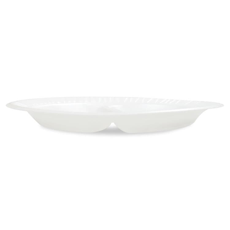 DART Concorde Foam Plate, 3-Compartment Plate, 10.25" dia, White, 125/Pack, 4 Packs/Carton (DCC10CPWCR) thumbnail 2