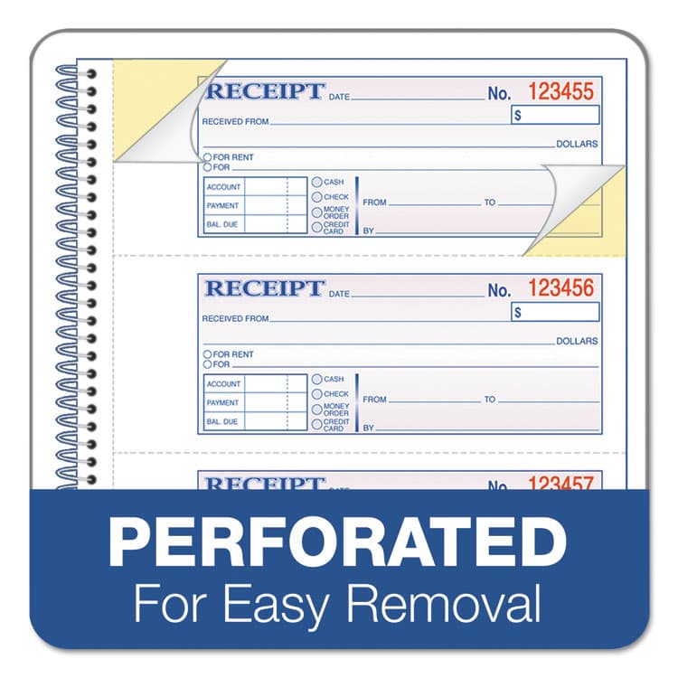 CARDINAL BRANDS . Multipart Money/Rent Receipt Book, Two-Part Carbonless, 7.13 x 2.75, 4 Forms/Sheet, 200 Forms Total (ABFSC1182) thumbnail 4