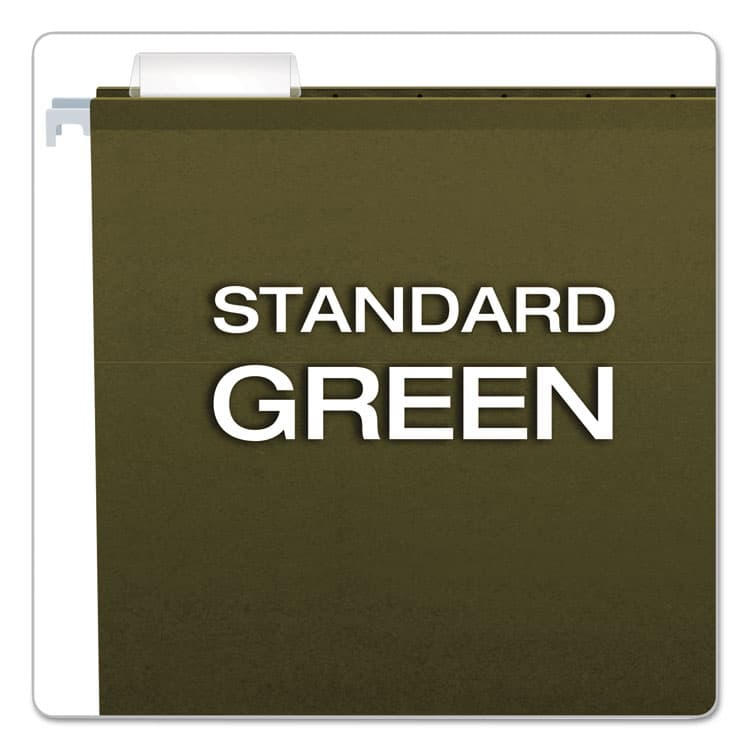 TOPS BUSINESS FORMS Reinforced Hanging File Folders with Printable Tab Inserts, Letter Size, 1/5-Cut Tabs, Standard Green, 25/Box (PFX415215) thumbnail 3